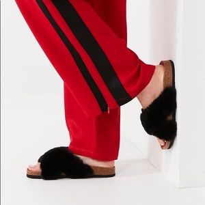 Urban Outfitters Faux Fur Dark Brown Slides SIZE 6 & 7 Only 2 Left!